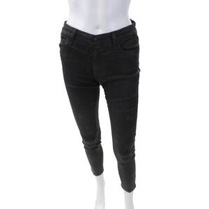 Joe's Collection Womens Cotton Five Pocket Mid-Rise Skinny Jeans Black Size 26
